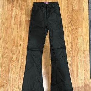 Edited black leather pant